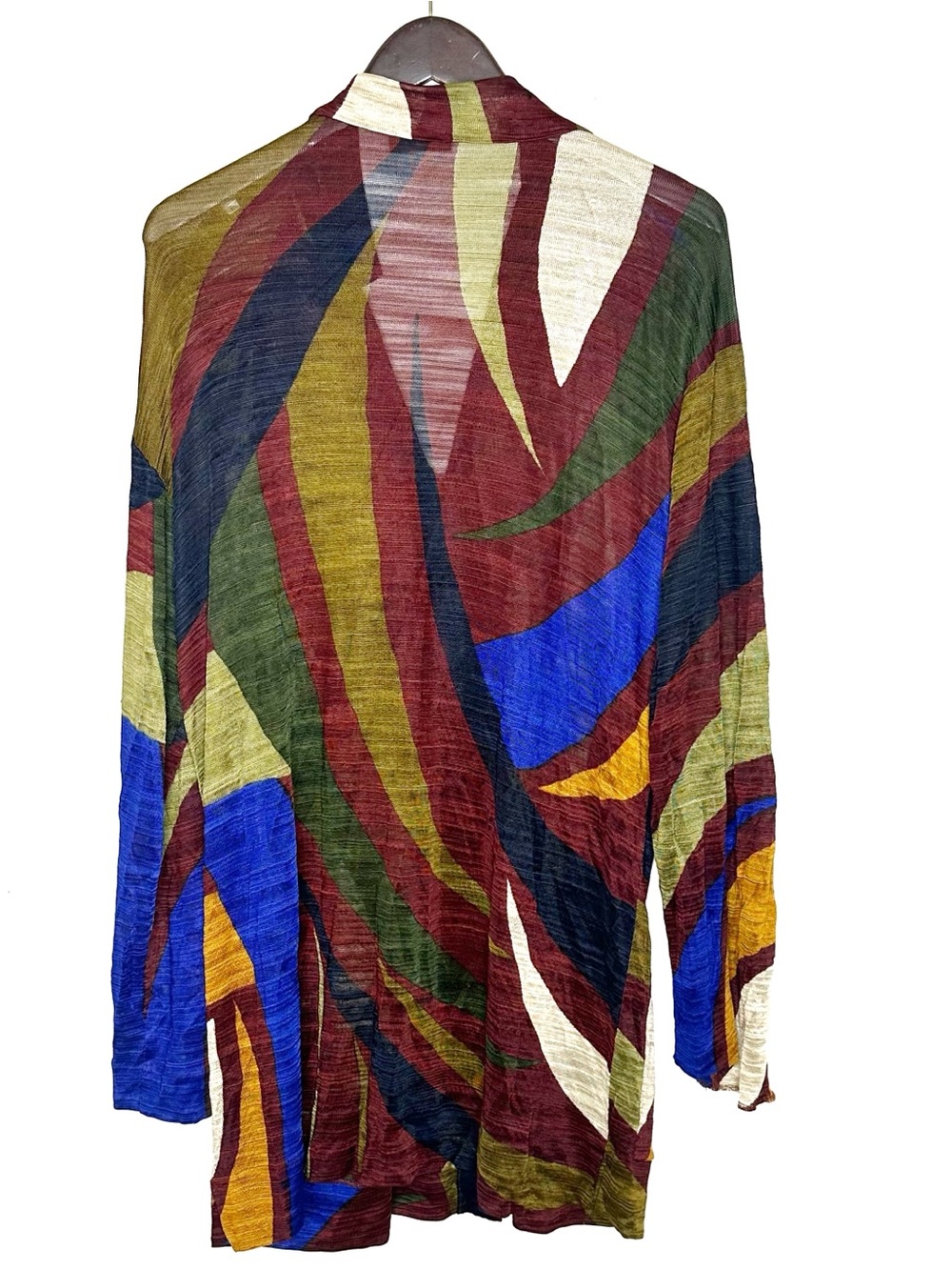 Vintage Missoni orange label Multicolor Abstract Knit Cardigan Jacket - Picture 2 of 9